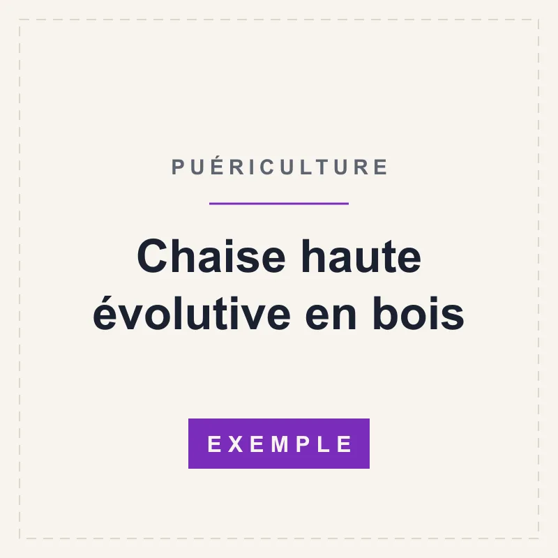 Chaise haute évolutive en bois