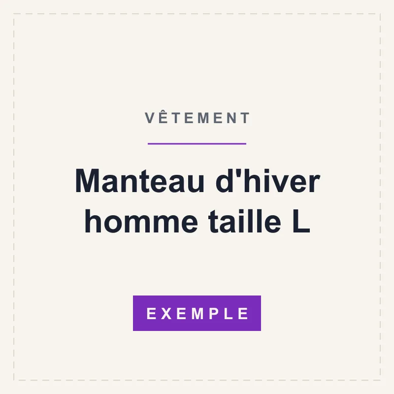 Manteau d'hiver homme taille L