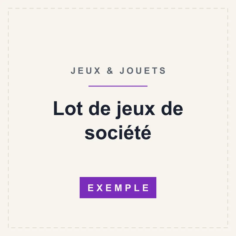 Lot de jeux de société