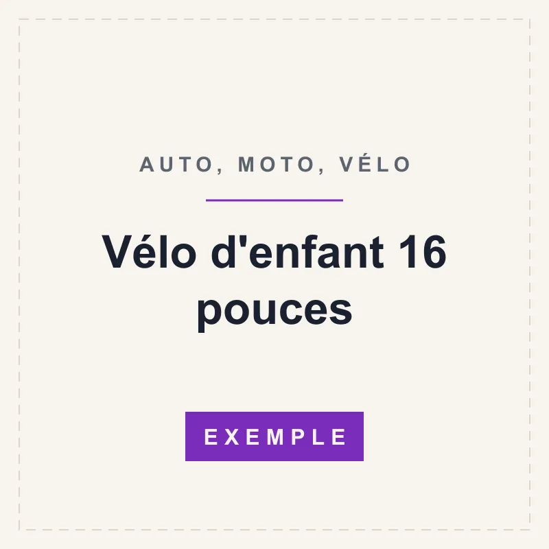 Vélo d'enfant 16 pouces