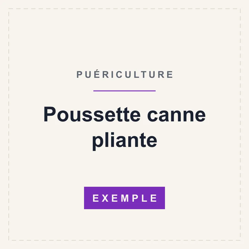 Poussette canne pliante