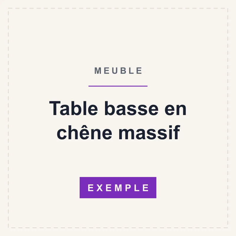 Table basse en chêne massif
