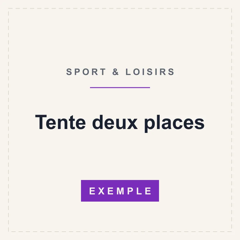 Tente deux places